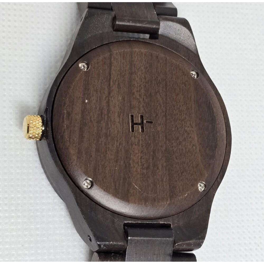 Men's Modply Wooden Classic Round Watch 13 - Picture 9 of 9